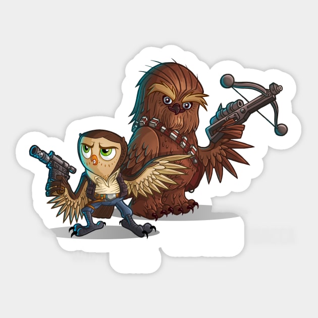 Han Sol-OWL and c-HOO-HOO-hewbacca Sticker by RemcoBakker